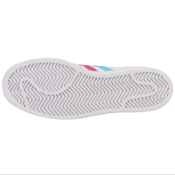 NEW adidas Superstar Colorful Trefoil Cloud White FU9521 Men's Multi Sizes - Picture 5 of 6